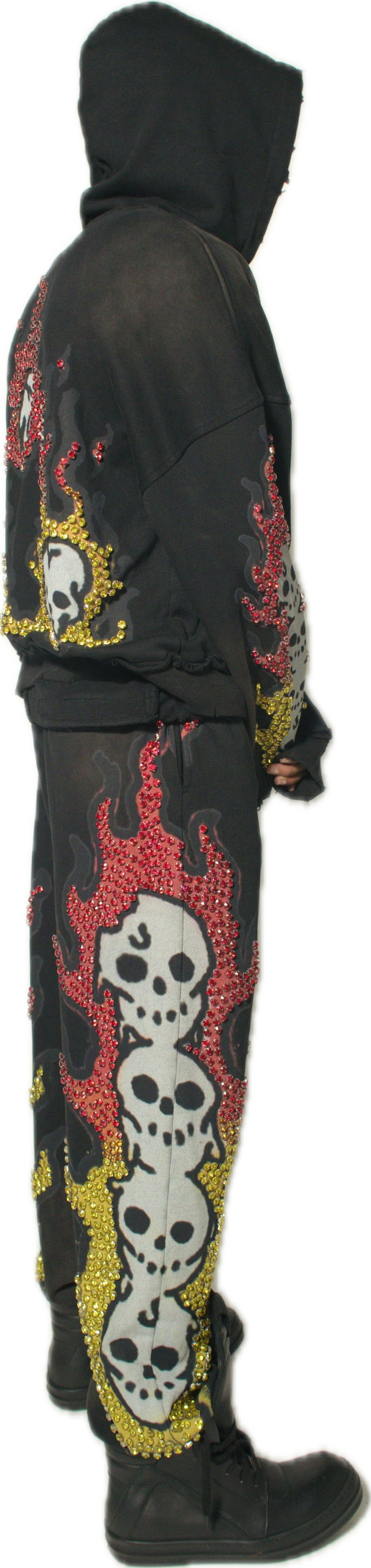 Black Dead Flame Sweatpants