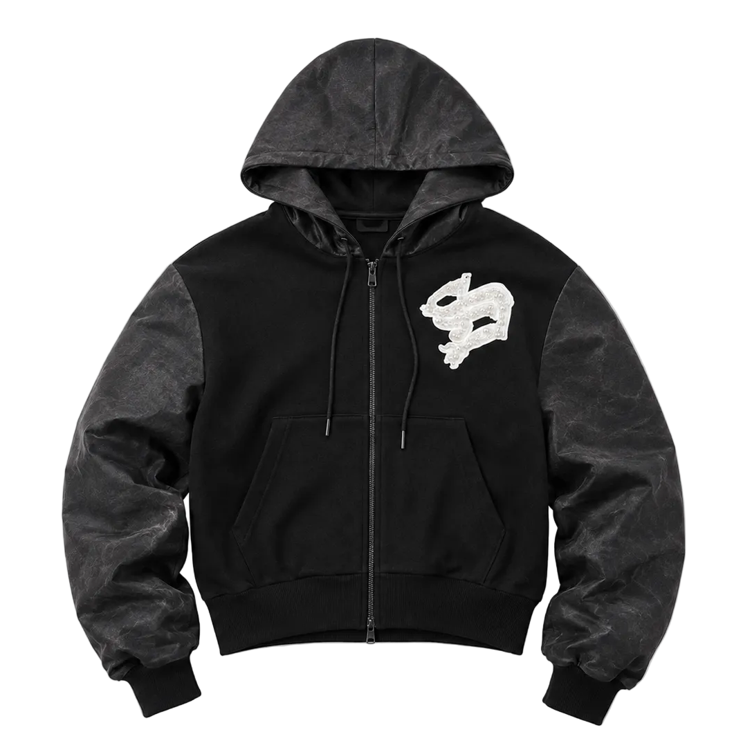 Double Black Wax Denim Jacket